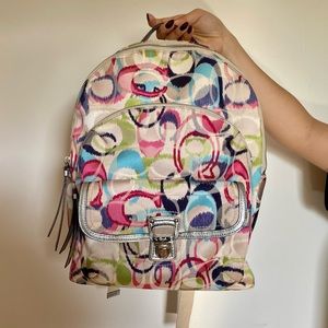EUC - Coach Poppy Signature Backpack